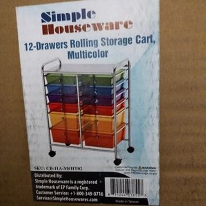 Rolling storage cart